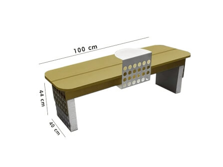 ม้านั่งภายนอก SALABANSUAN DOT-2 PLUS BENCH 100CM สีเบจ_1